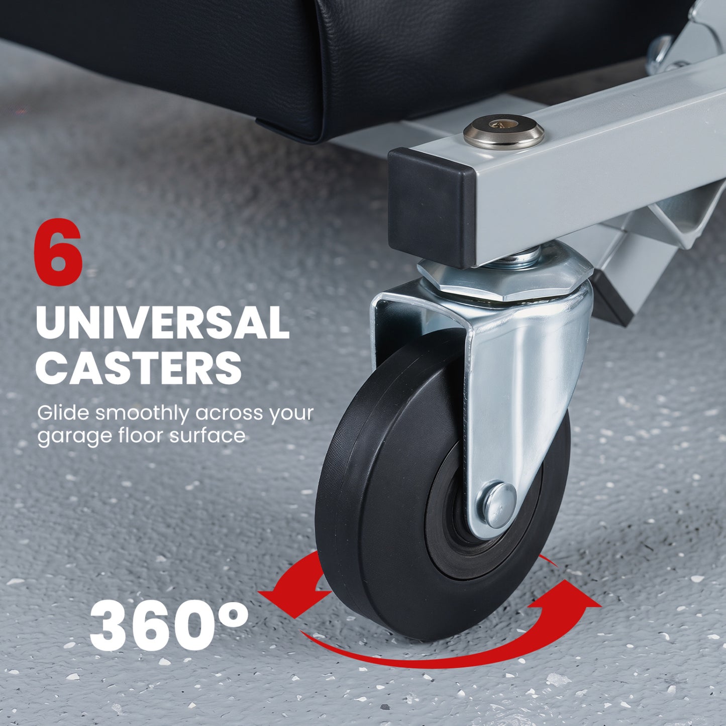 36" 2-in-1 Mechanic Creeper and Z-Seat, Black & Gray