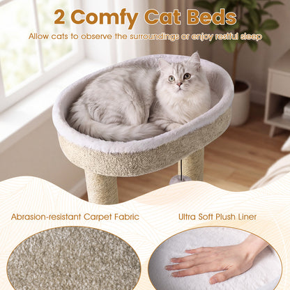 36" Carpeted Cat Tree with Plush Perches, Scratching Posts Cat Trees Condos & Scratchers at Gallery Canada