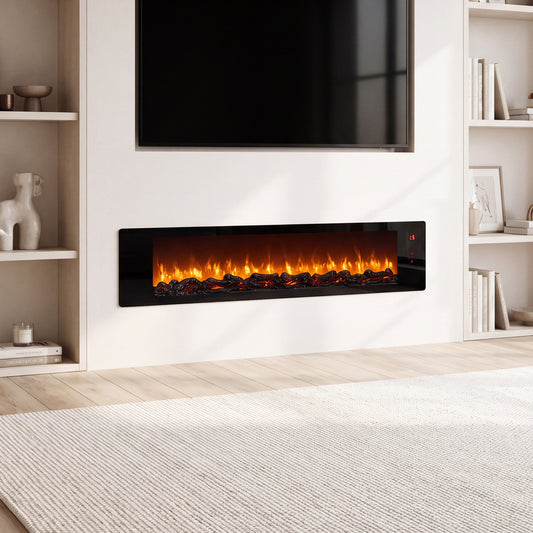 36" Electric Fireplace, 5-Level Brightness, Speed