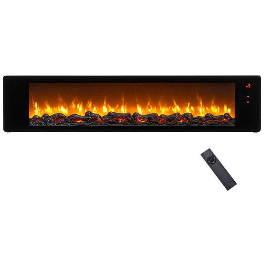 36" Electric Fireplace, 5-Level Brightness, Speed