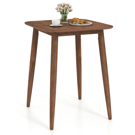 36 Inch Counter Height Bar Table, Solid Rubber Wood Legs, Walnut Bar Tables Walnut at Gallery Canada