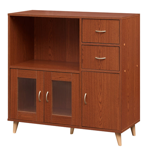 36 Inch Sideboard Buffet Cabinet, Brown