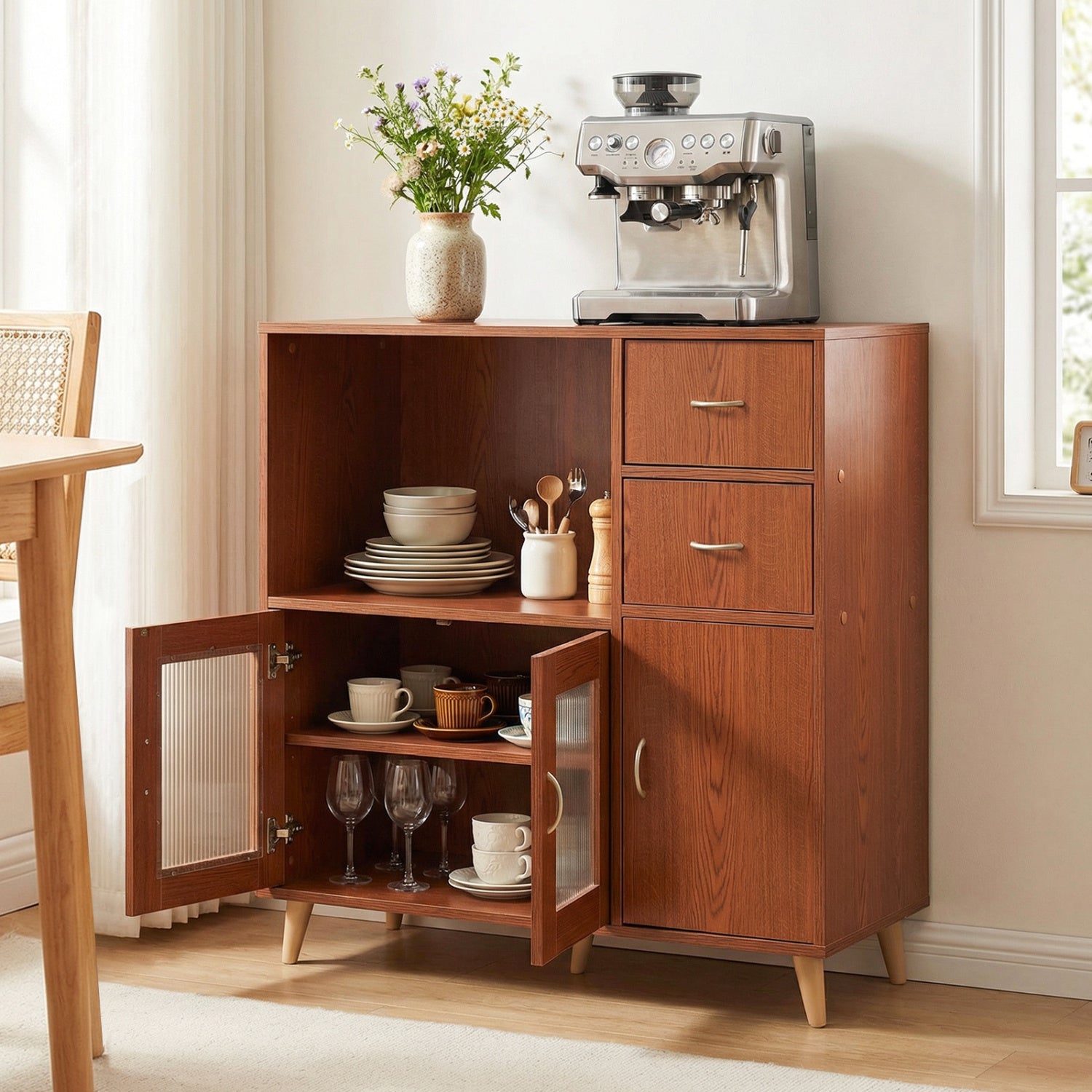 36 Inch Sideboard Buffet Cabinet, Brown Sideboards Cabinets & Buffets at Gallery Canada