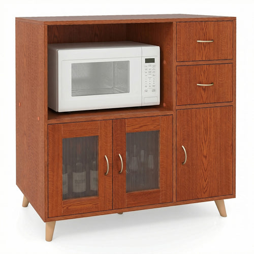 36 Inch Sideboard Buffet Cabinet, Brown