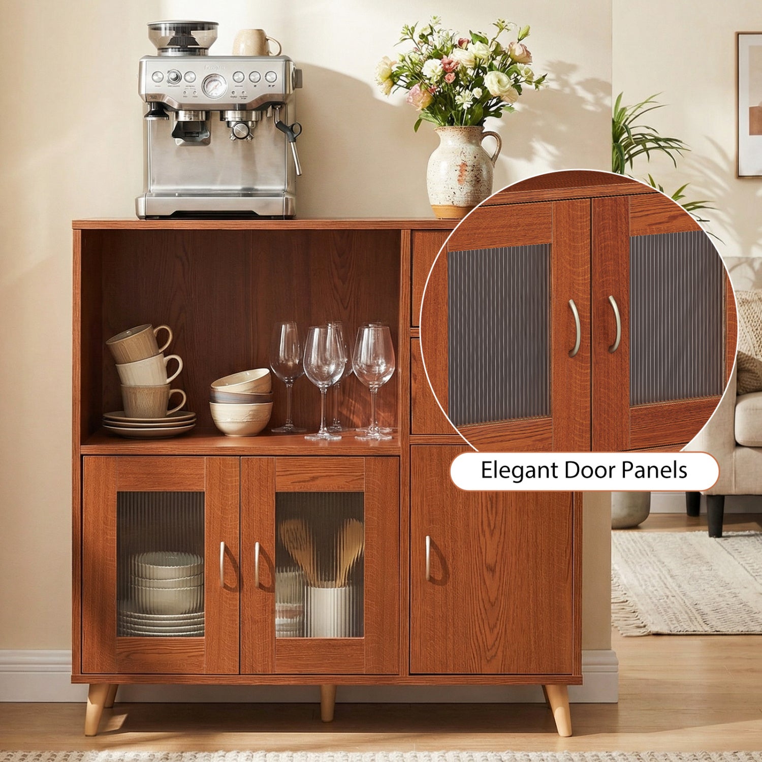 36 Inch Sideboard Buffet Cabinet, Brown Sideboards Cabinets & Buffets at Gallery Canada