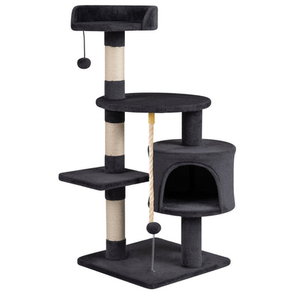 36 Inch Tall Kitten Tower, Condo, Plush Perch, Dark Gray Cat Trees Condos & Scratchers at Gallery Canada