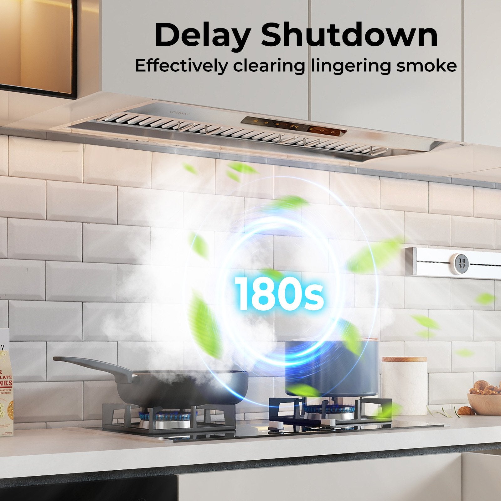 36 Inch Under Cabinet Range Hood with 4 Fan Speeds and Baffles Filters, Silver Kitchen Appliances at Gallery Canada