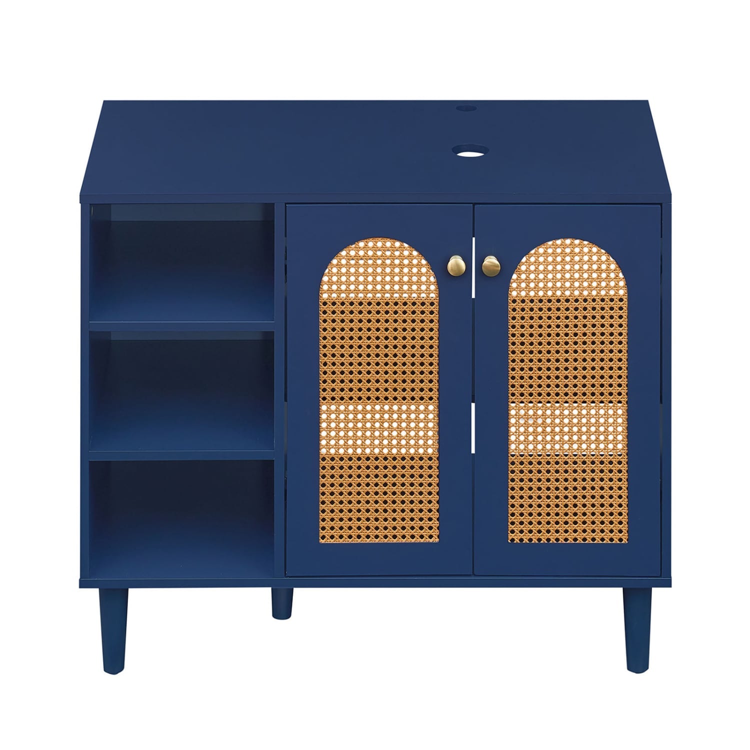 36 Inch Under Sink Cabinet, Boho Sink Base, Navy Floor Cabinets at Gallery Canada