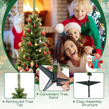 36 Inch Unlit Artificial Christmas Mini Tree, Green Christmas Tree at Gallery Canada