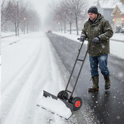 36 Inches Snow Shovel, Adjustable Angle, Black