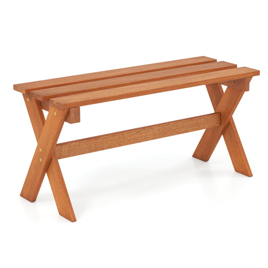 36" Outdoor Solid Wood Bench, Backless Patio Dining Bench, Teak Outdoor Benches Options at Gallery Canada