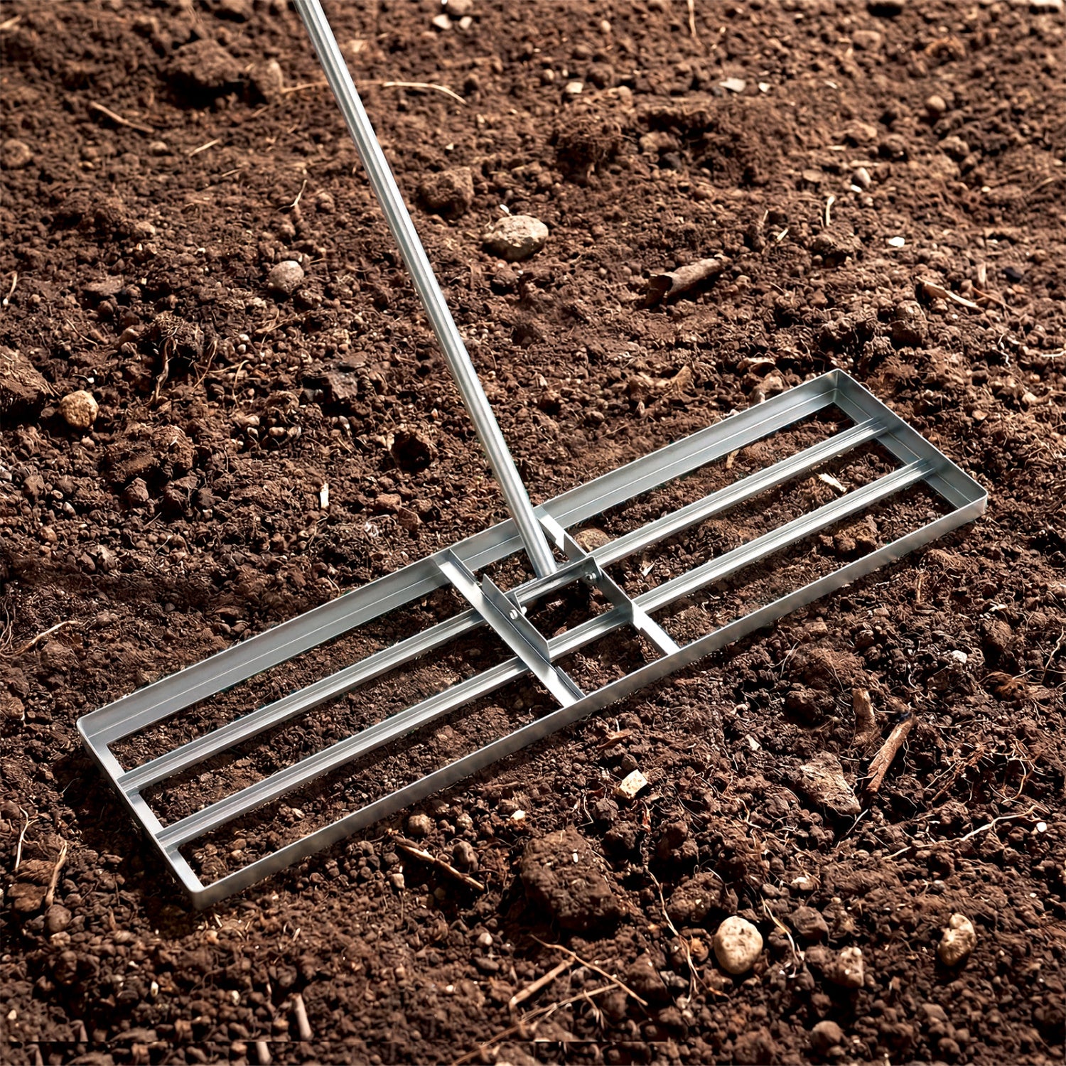 36 x 10 Inch Lawn Leveling Rake, Ergonomic Handle, Silver Lawn Care Tools at Gallery Canada