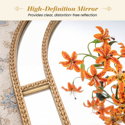 36 x 24 Inch Decorative Mirror, Beaded Frame, Living Room, Gold Wall Mirrors at Gallery Canada