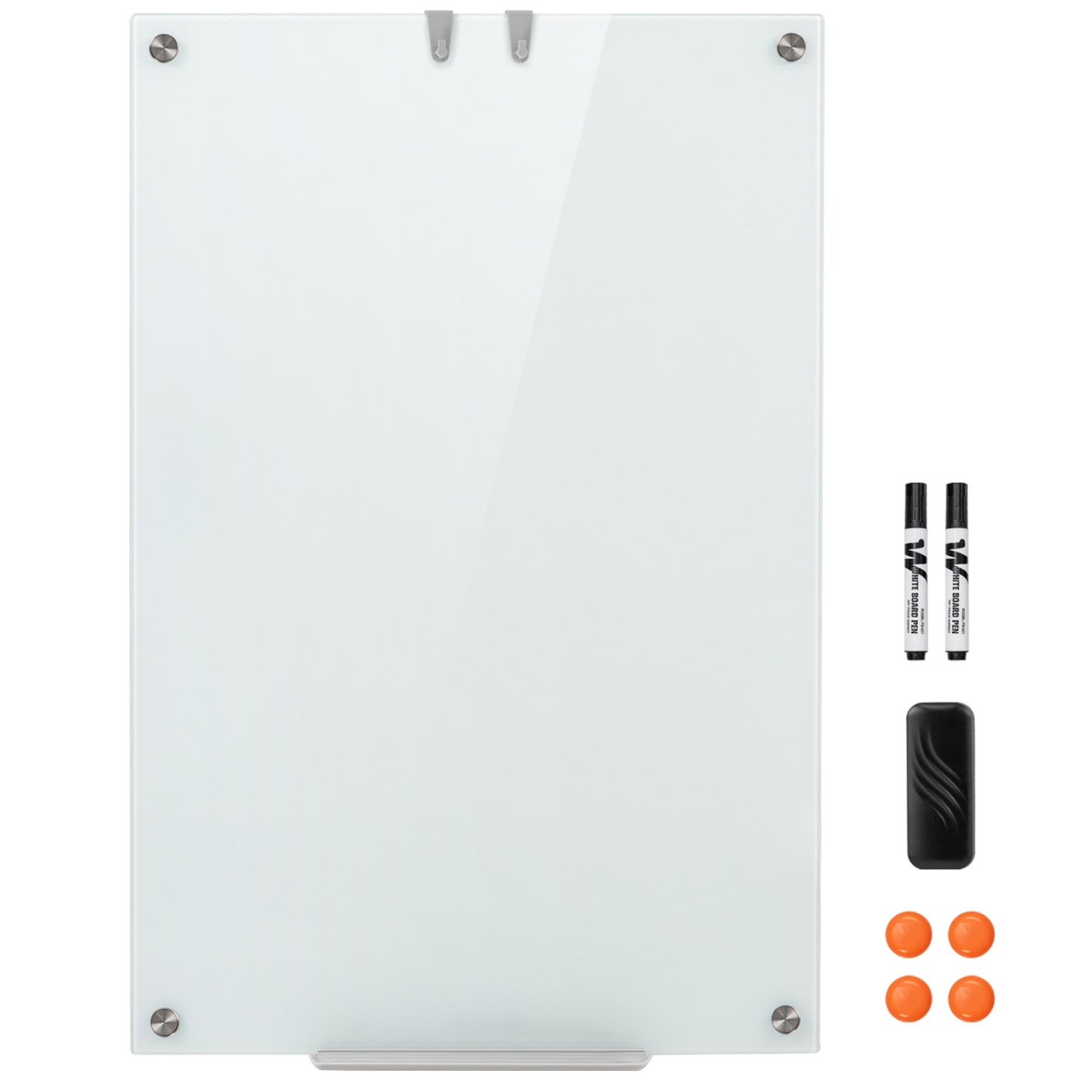 36 x 24 Inches Glass Whiteboard with Eraser and Removable Tray Home Office Options at Gallery Canada