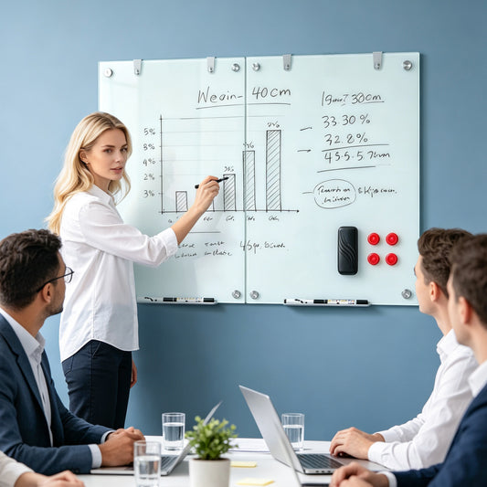 36” x 24” Magnetic Glass Board, Frameless Whiteboard, Office Home, Ultrawhite Home Office Ultra White at Gallery Canada