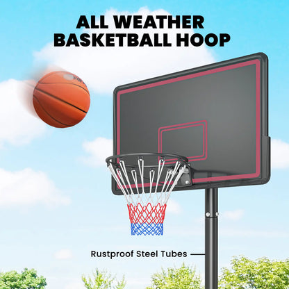 Portable Basketball Hoop, 4.4-10ft Adjustable Height With Wheels Basketball at Gallery Canada