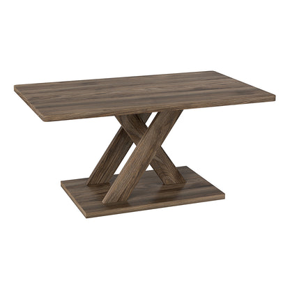 37.5 Inch Rectangular Coffee Table, Stable Base, Rubber Wood Connection, Brown Coffee Tables at Gallery Canada