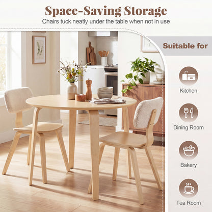 37.5" Round Dining Table, Rubber Wood Legs, Natural Dining Tables at Gallery Canada