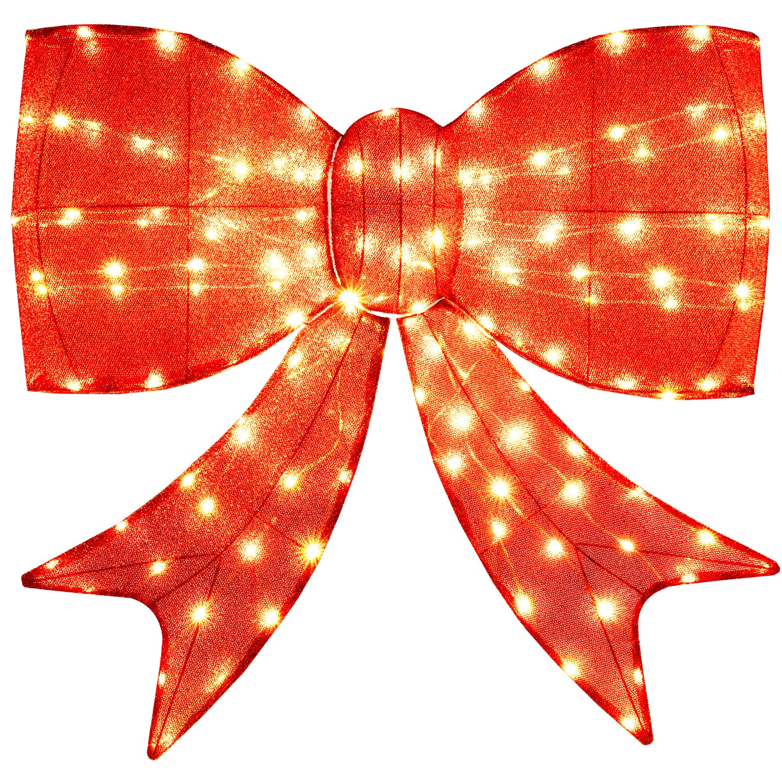 37 Inch Christmas Bow Decoration, Warm White LED Lights, Red Christmas Decor & Accessories at Gallery Canada