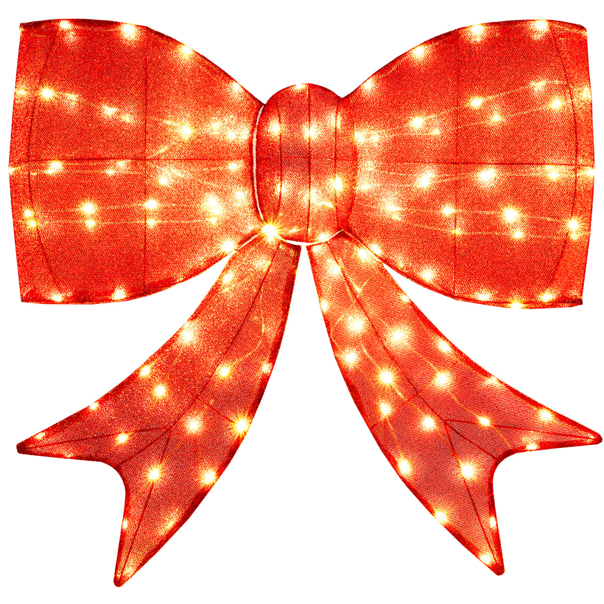 37 Inch Christmas Bow Decoration, Warm White LED Lights, Red Christmas Decor & Accessories Red at Gallery Canada