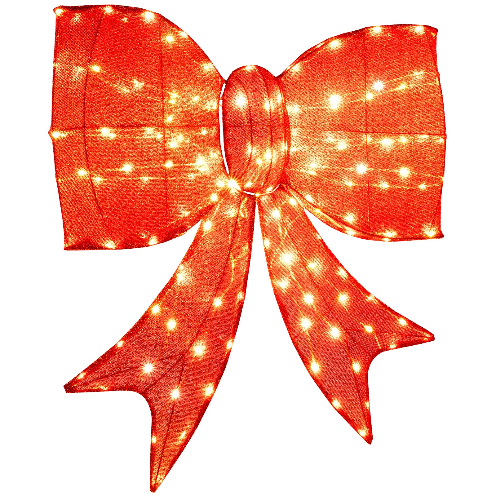 37 Inch Christmas Bow Decoration, Warm White LED Lights, Red Christmas Decor & Accessories at Gallery Canada
