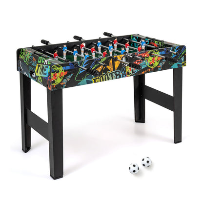 37 Inch Mini Foosball Table 2-in-1 Game Table with Detachable Legs for Tabletop, Black Game Room at Gallery Canada