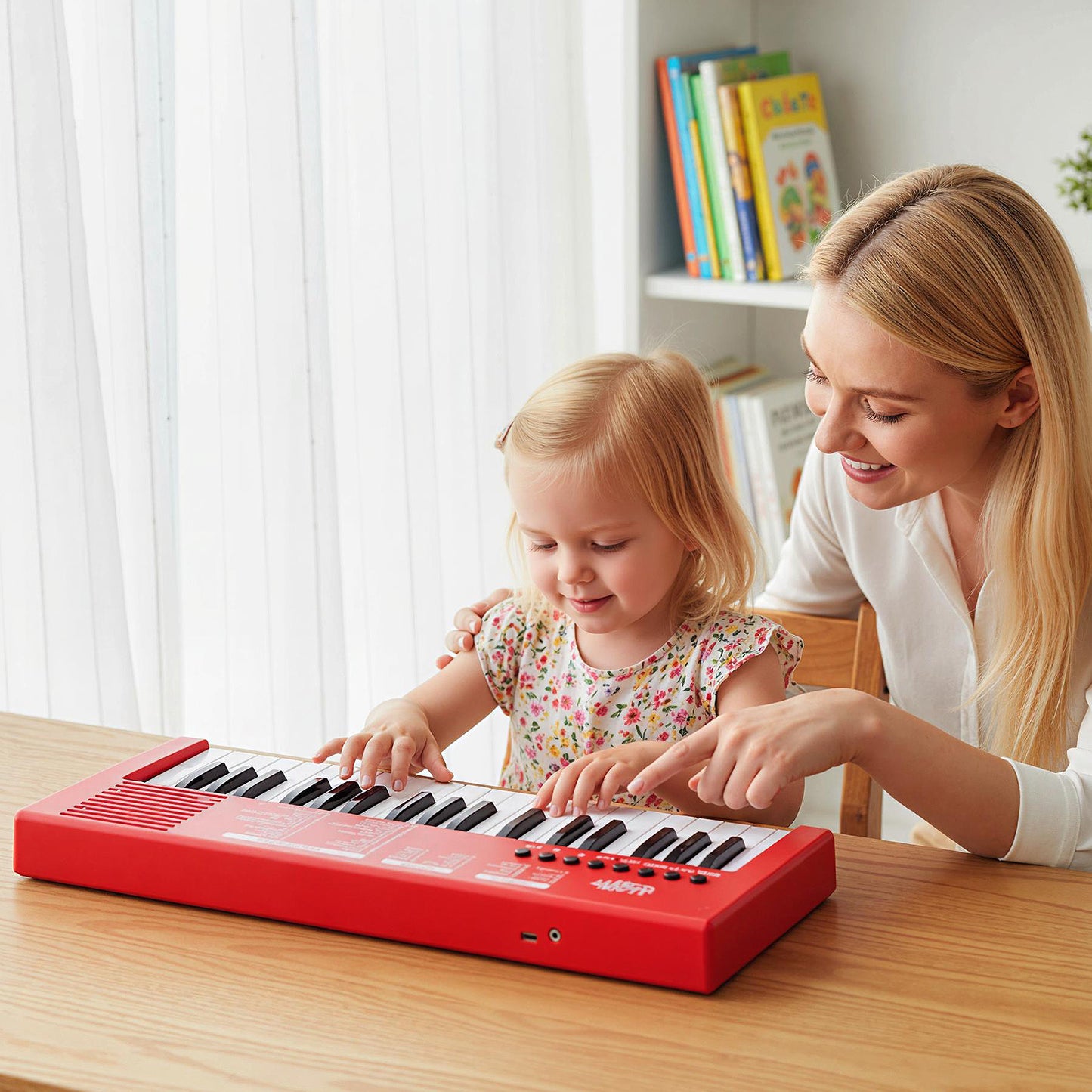 37 Keys Kids Piano Keyboard with 8 Rhythms and Microphone, Red Pianos & Keyboards at Gallery Canada