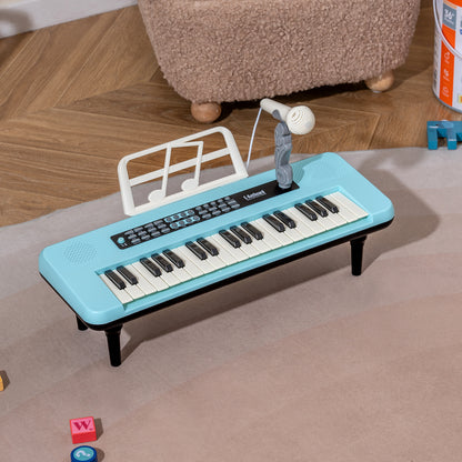 37 Keys Kids Piano Keyboard, With Microphone And Music Stand, Blue Pianos & Keyboards at Gallery Canada