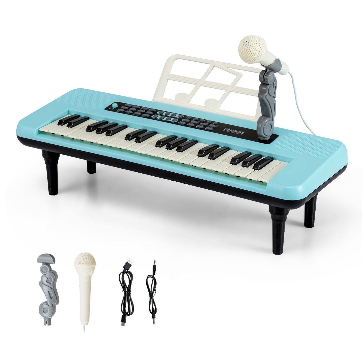 37 Keys Kids Piano Keyboard, With Microphone And Music Stand, Blue Pianos & Keyboards at Gallery Canada