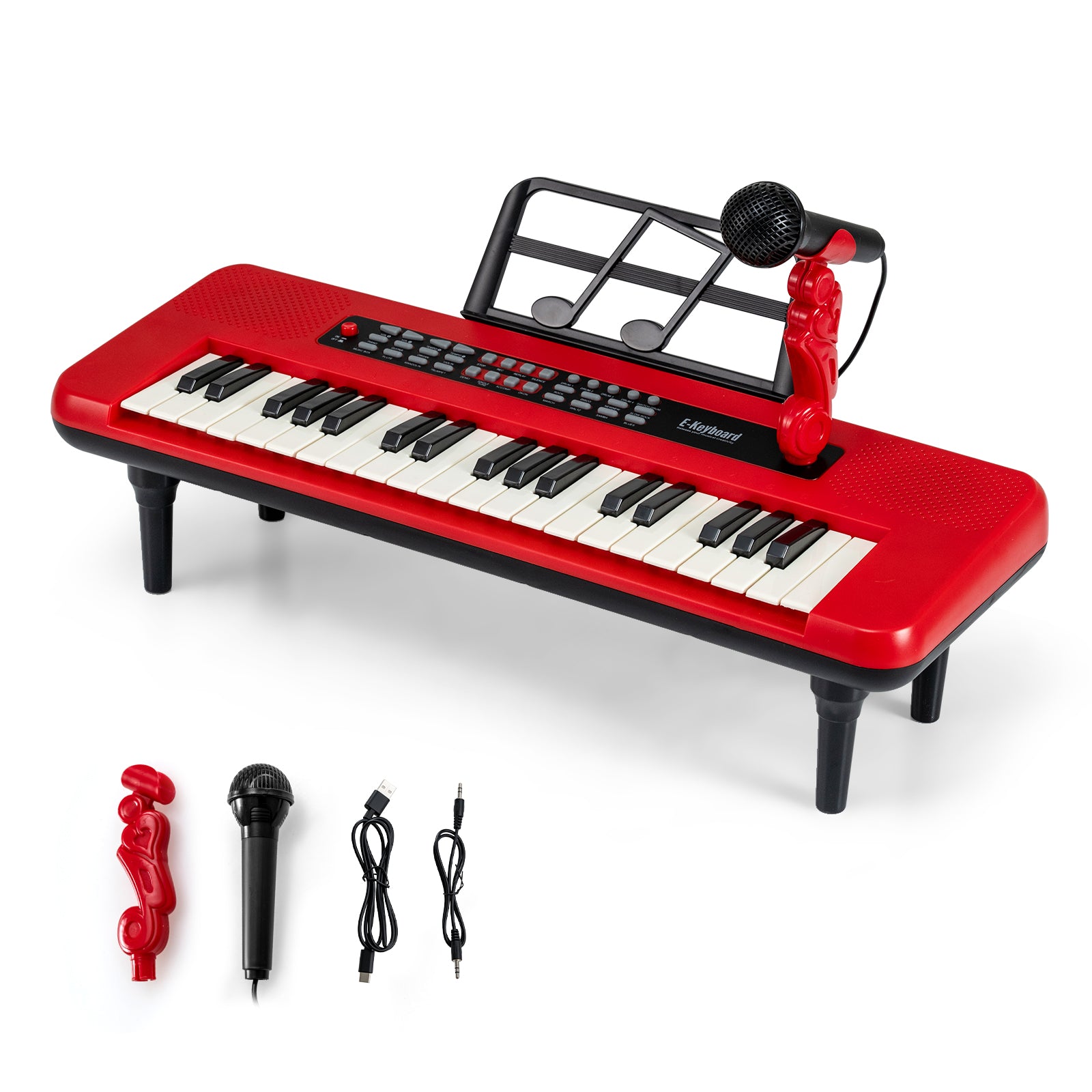37 Keys Kids Piano Keyboard, Portable Musical Toy, Red Pianos & Keyboards Red at Gallery Canada