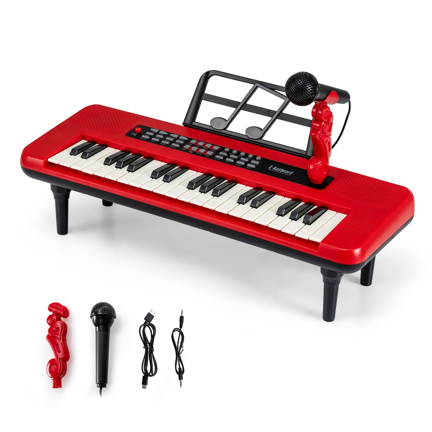 37 Keys Kids Piano Keyboard, Portable Musical Toy, Red Pianos & Keyboards Red at Gallery Canada