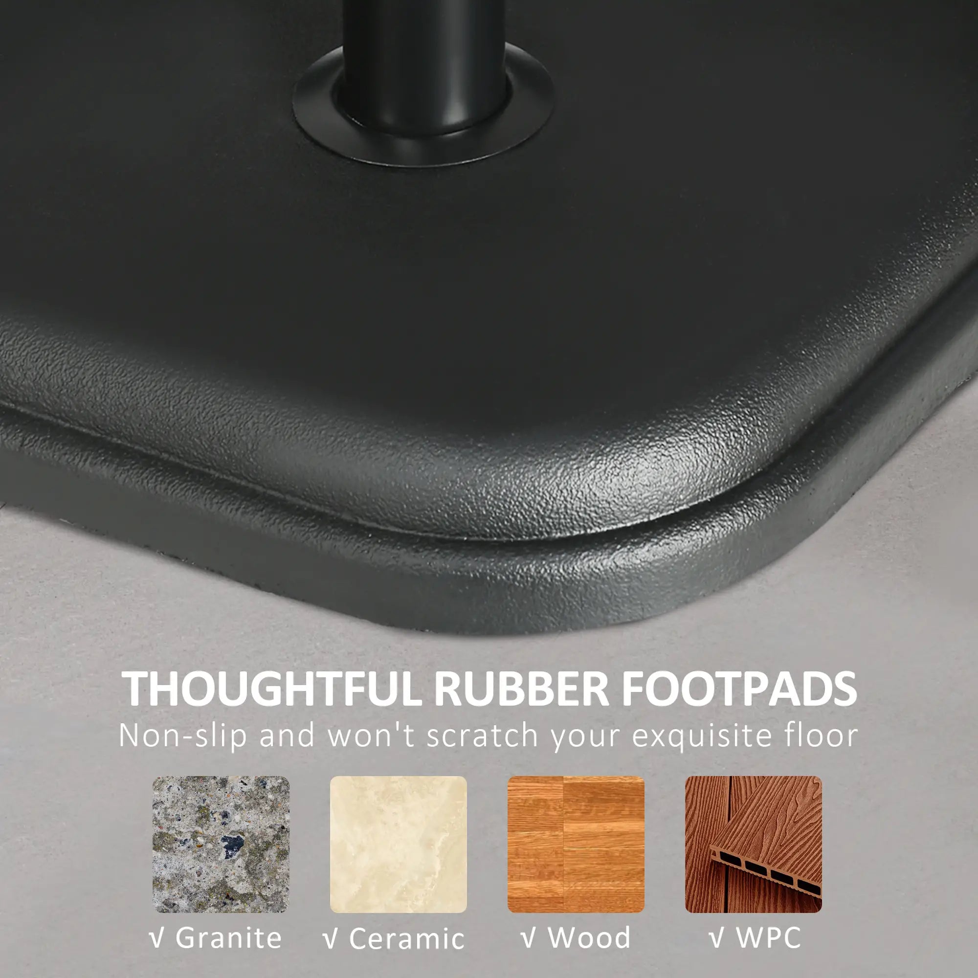 24 lb Concrete Patio Umbrella Base, Outdoor Market Table Stand, Black Umbrella Bases at Gallery Canada