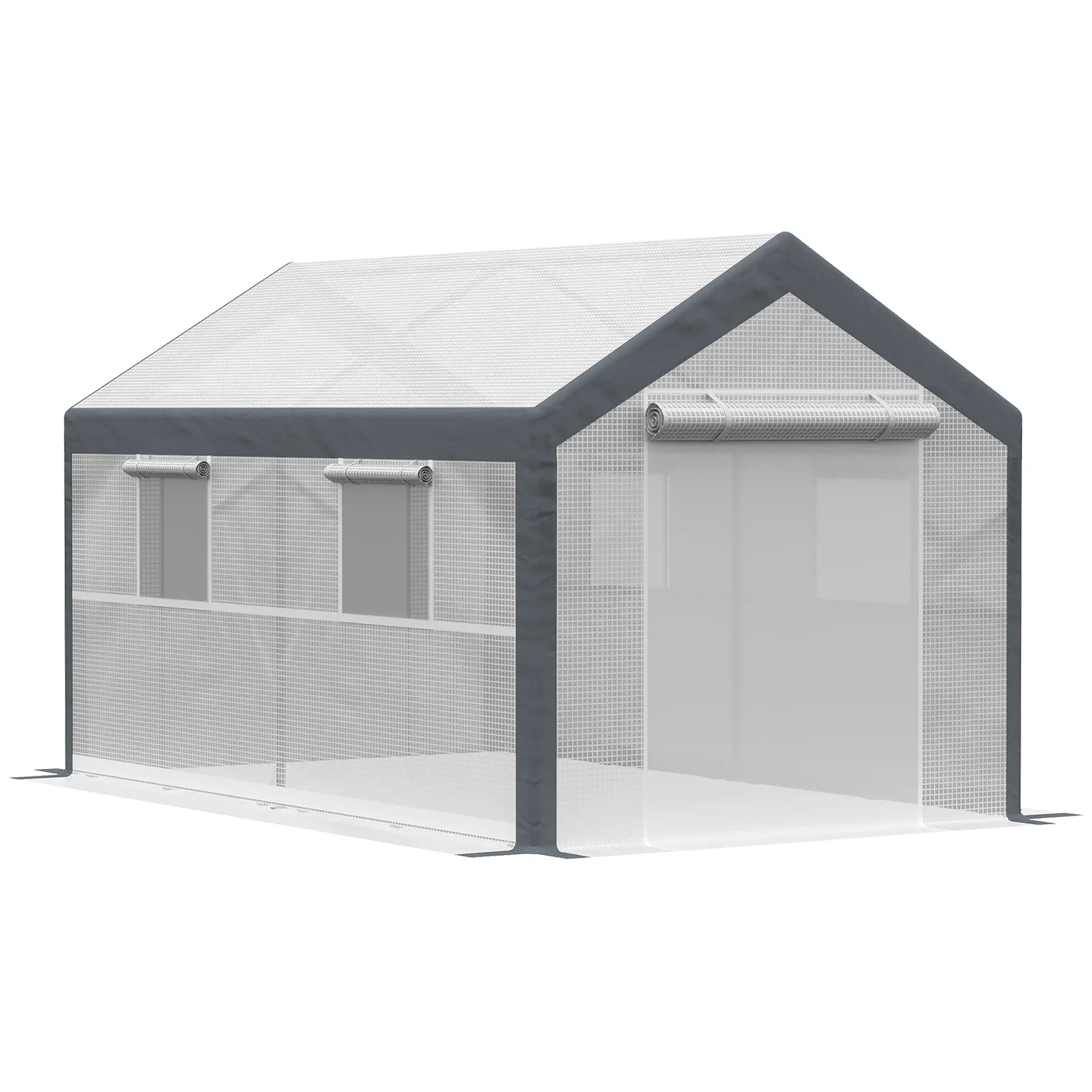 7' x 12' x 7' Heavy Duty Walk-In Greenhouse, Plant Growing Tent, White Tunnel Greenhouses at Gallery Canada