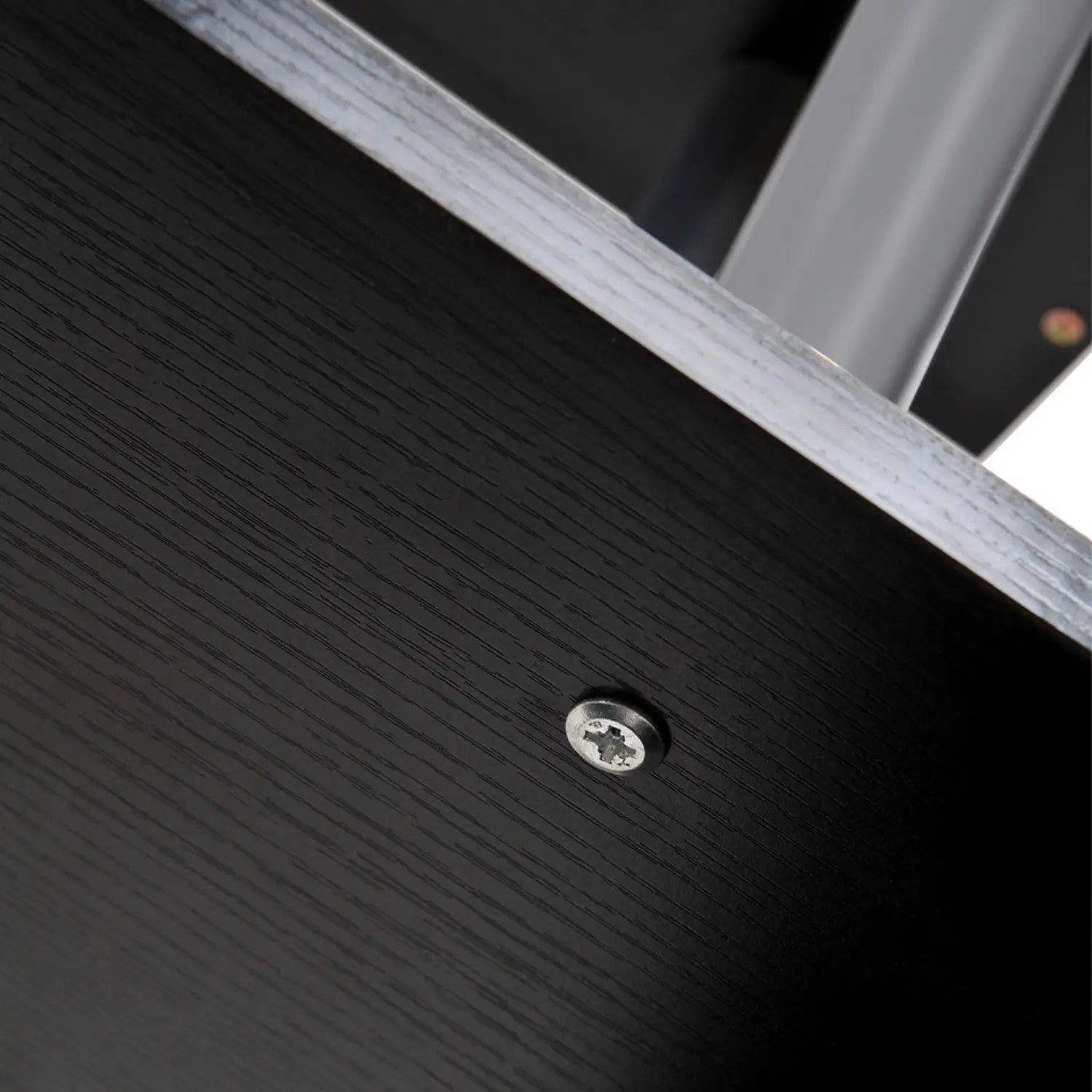 5-Tier Geometric Wooden Bookcase, S-Shaped Storage, Black Display Bookshelves at Gallery Canada