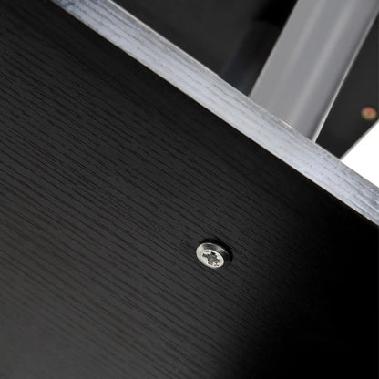 5-Tier Geometric Wooden Bookcase, S-Shaped Storage, Black Display Bookshelves at Gallery Canada