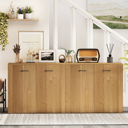 38" Modern Sideboard Cabinet With Storage, Natural