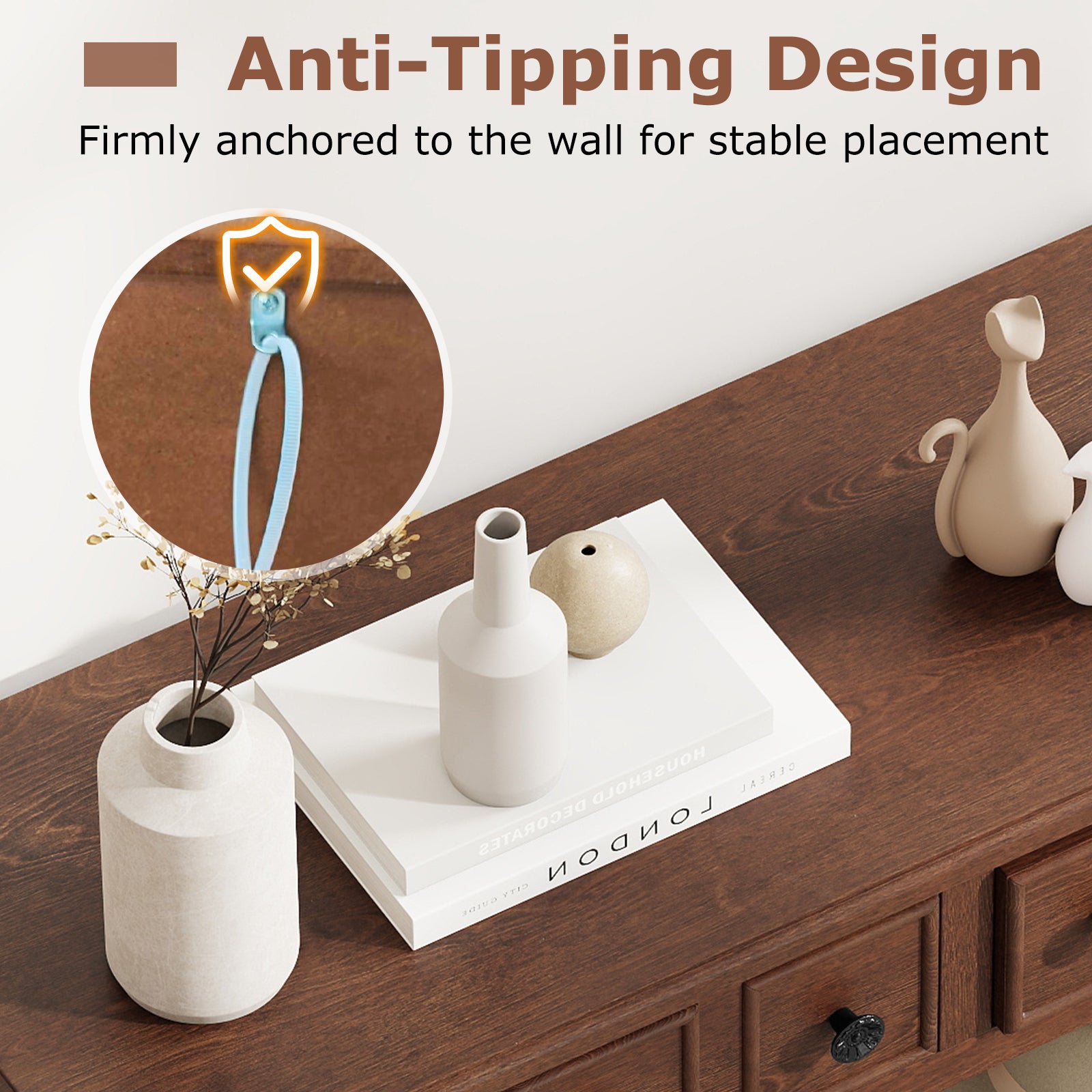 38 Inch Rustic Console Table with 2 Drawers and Bottom Open Shelf, Espresso Console Tables at Gallery Canada