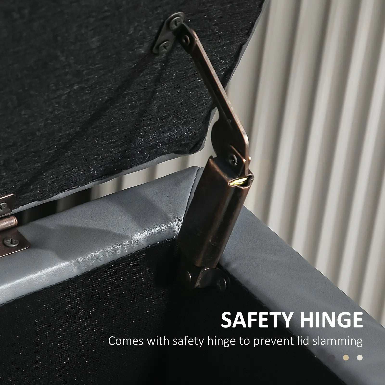 44 PU Leather Tufted Ottoman, Shoe Bench, Storage Chest, Grey Shoe Storage Cabinets & Racks at Gallery Canada