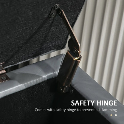 44 PU Leather Tufted Ottoman, Shoe Bench, Storage Chest, Grey Shoe Storage Cabinets & Racks at Gallery Canada