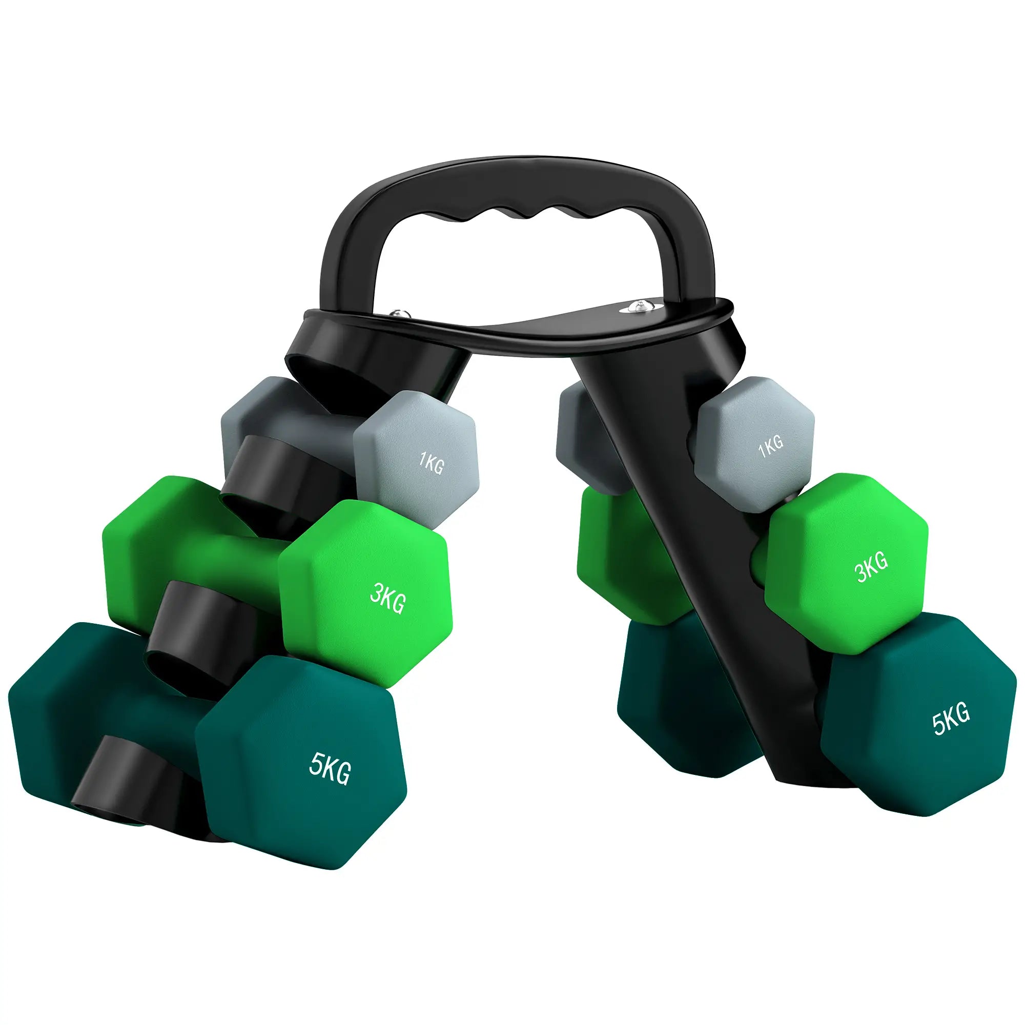 40 LBS Hex Dumbbell Set, Adjustable, Home Gym, Green Dumbbells & Barbells at Gallery Canada