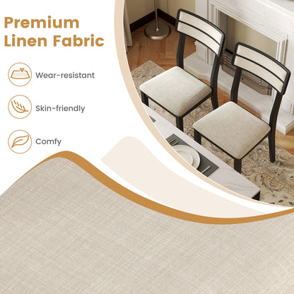 Modern Dining Chairs Set of 4 with Tilt Backrest for Dining Room, Black Dining Chairs at Gallery Canada