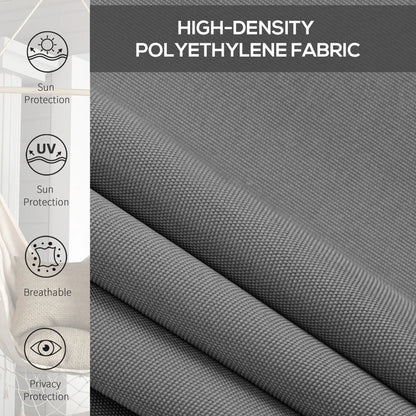 8' x 6' Outdoor Roller Shades, Cordless Patio Door Blinds, Light Grey Side Awnings at Gallery Canada