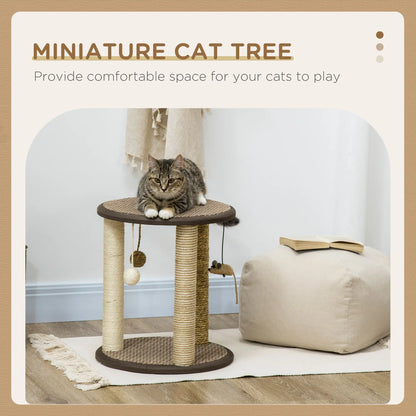 17 Cat Tree, Kitty Activity Centre, Hanging Toys, Scratching Post, Brown Cat Towers at Gallery Canada
