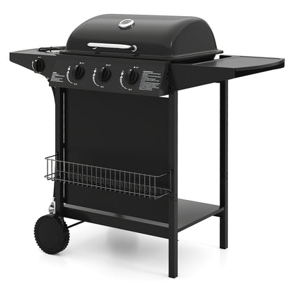 39,000 BTU Outdoor Burner Propane Gas Grill On Wheels, Black Outdoor Grills at Gallery Canada