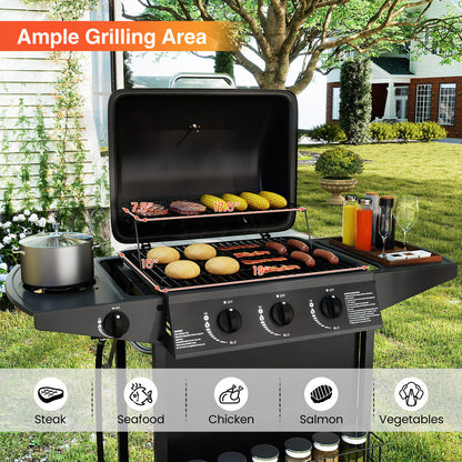 39,000 BTU Outdoor Burner Propane Gas Grill On Wheels, Black Outdoor Grills at Gallery Canada