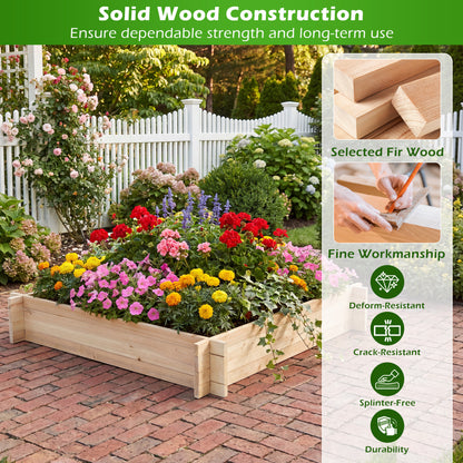 39.5In x 39.5In Square Wooden Raised Garden Bed Raised Garden Beds at Gallery Canada