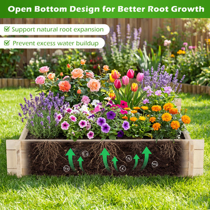 39.5In x 39.5In Square Wooden Raised Garden Bed Raised Garden Beds at Gallery Canada
