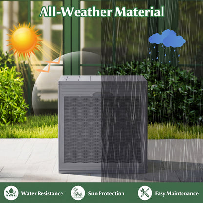 39 Gallon Lockable Deck Box for Patio Cushions, Gray Sheds & Outdoor Storage at Gallery Canada