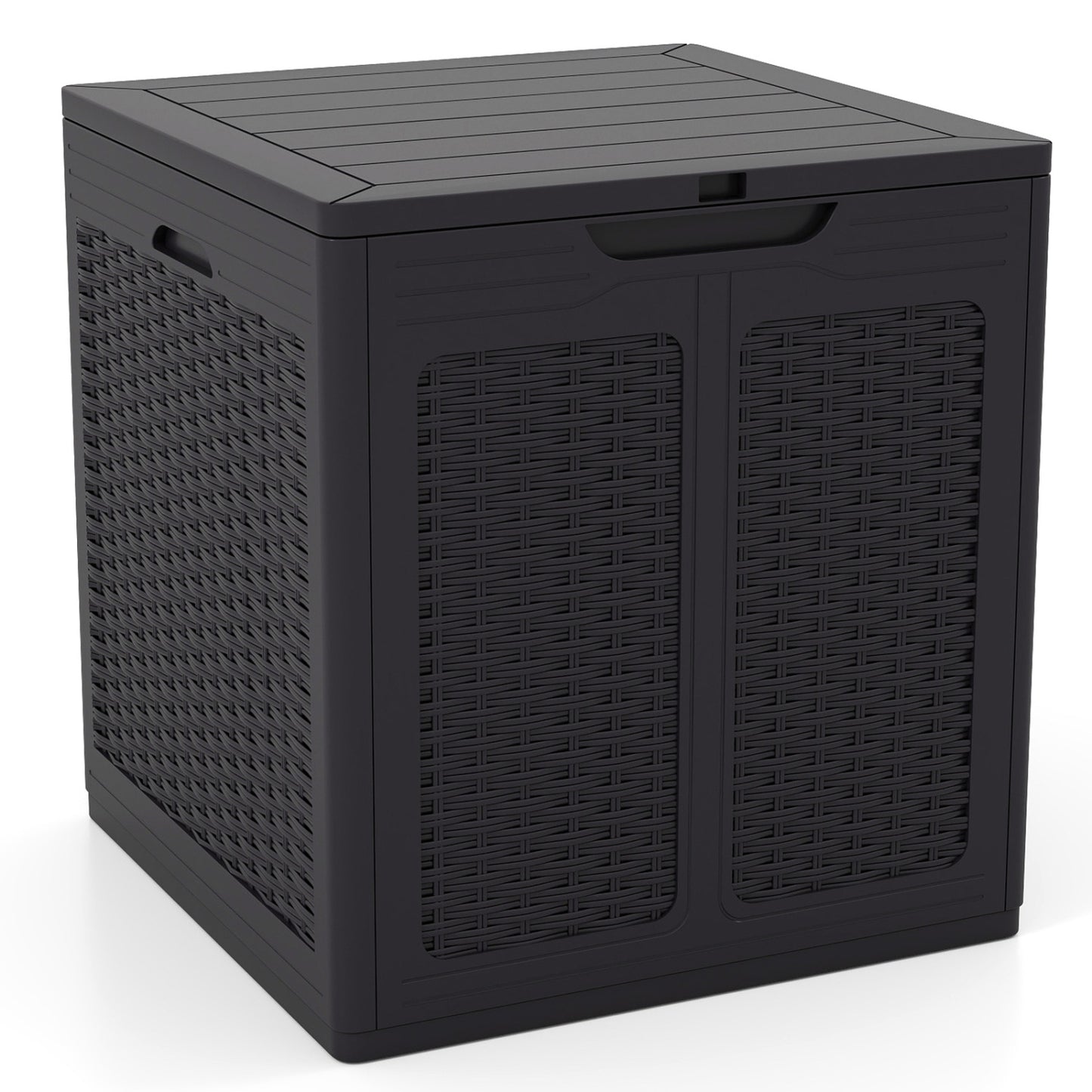 Deck Box, Lockable Lid, Patio Storage, Brown