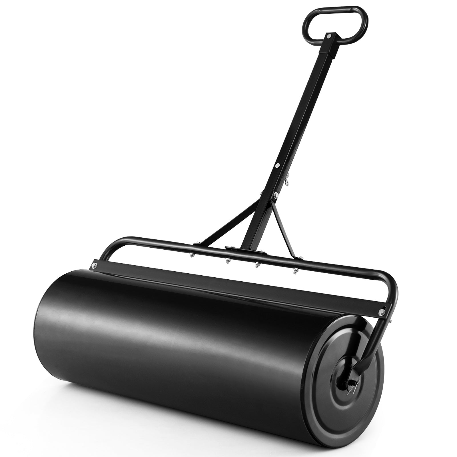 39 Inch Wide Push Tow Lawn Roller, Black Lawn Care Tools Black at Gallery Canada